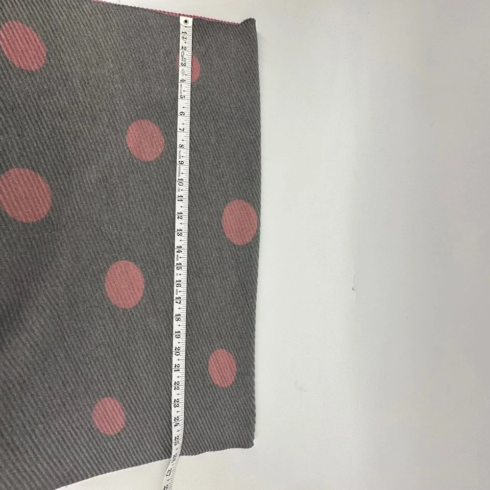 Polka Dot Scarf Wrap Womens Gray Pink Reversible‎ Boho Layering Oversized Soft